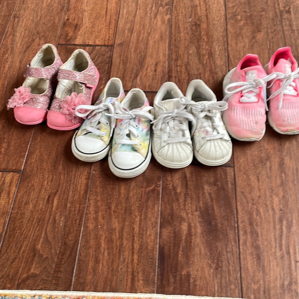 Adidas white leather.Pink 9